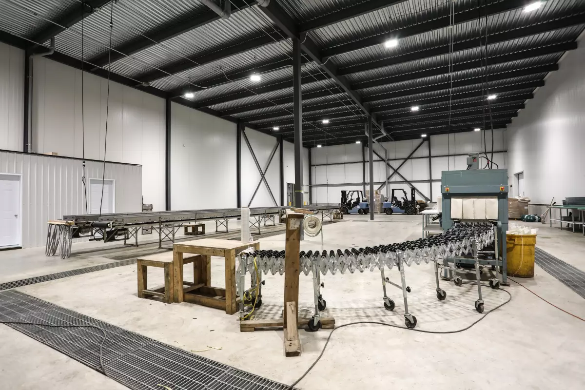 Intérieur bâtiment agricole – construction Gestion BGC